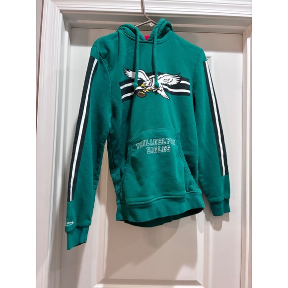 Mitchell & Ness Philadelphia Eagles Green Hoodie Size M NFL Pullover - Picture 1 of 8